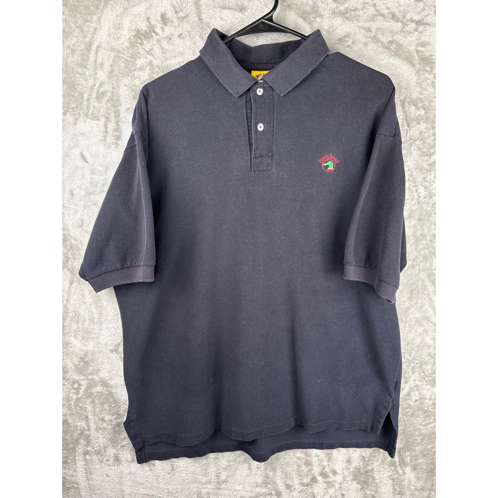 Duck Head Heritage Preppy Polo Shirt‎ Gray Cotton Short Sleeve Men's XL Classic